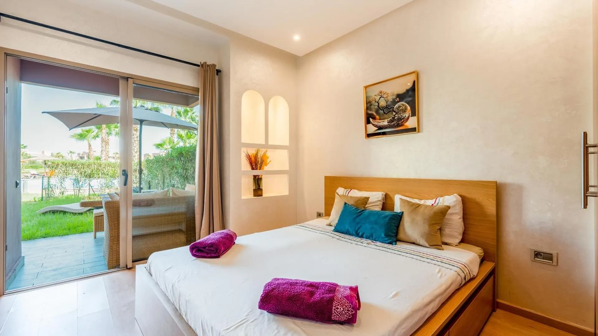 Relax Front Of Pool - Golf- Fiber Optic Apartman Marrákes 0*,